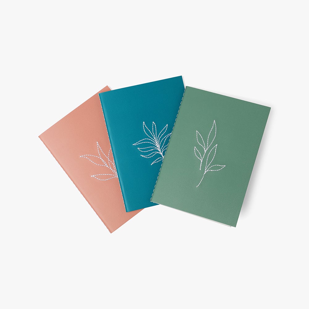 Notatbok Serenity A6 Stitch 3pk