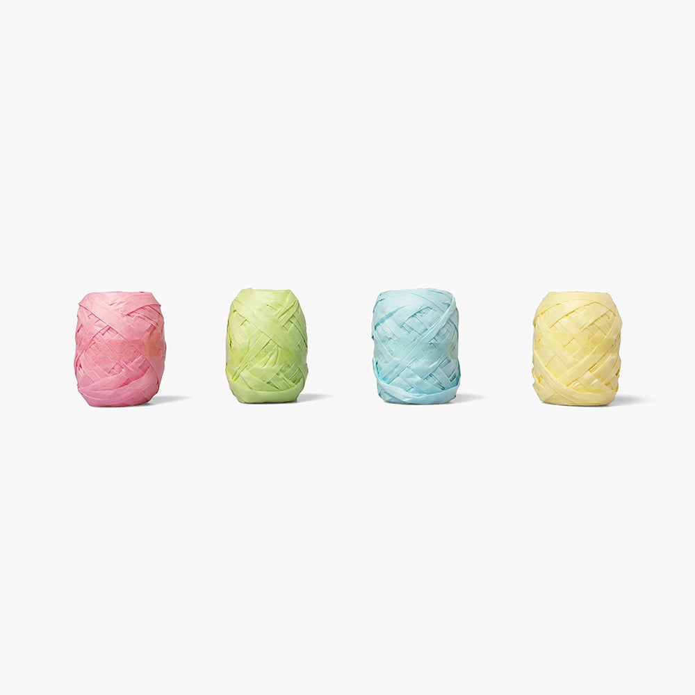 Gavebånd Multi Pastel Raffia 20m Pk4