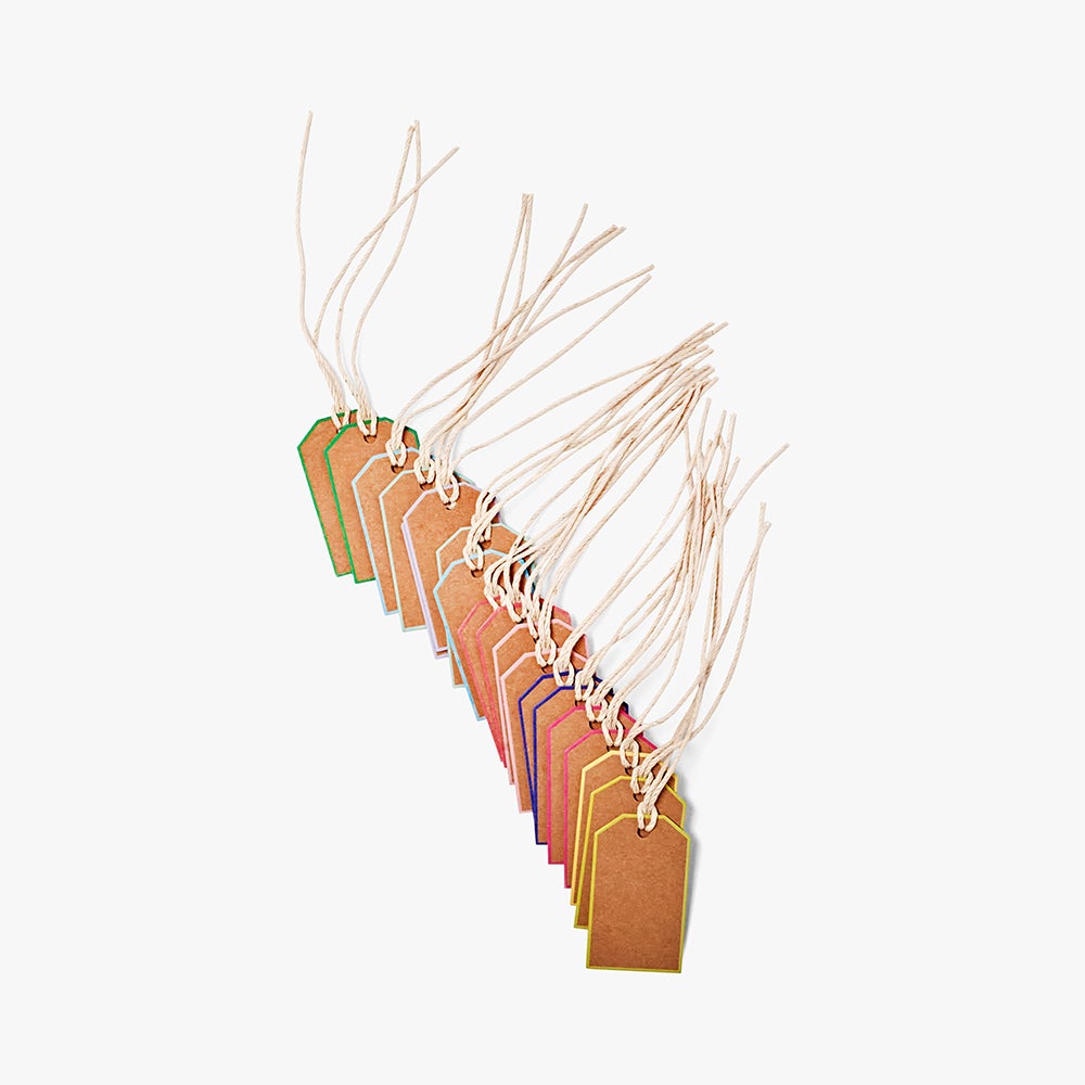 Gavemerkelapper Mini Kraft Multi 20pk