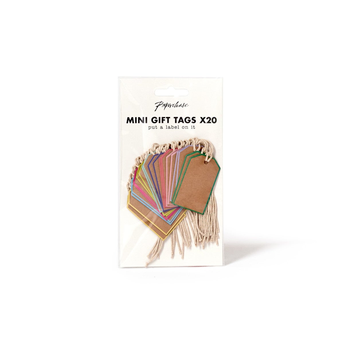 Gavemerkelapper Mini Kraft Multi 20pk