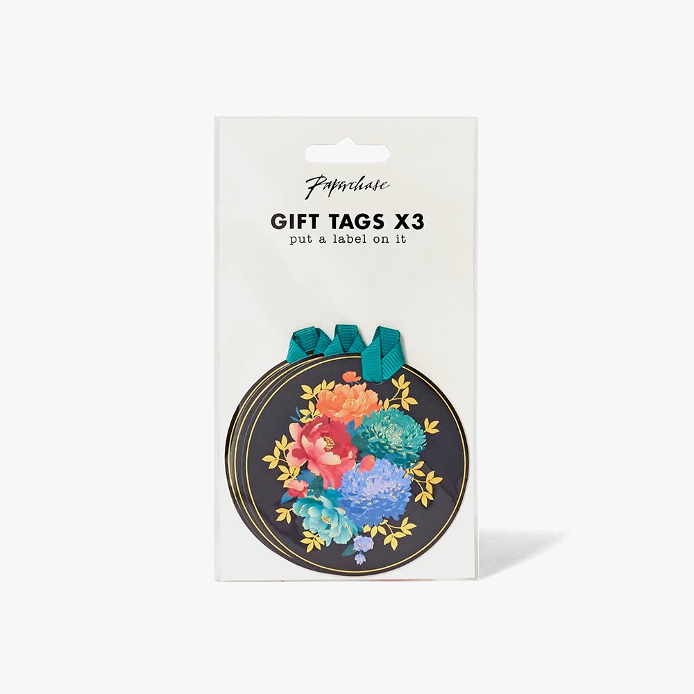 Gavemerkelapper Midnight Flora 3pk