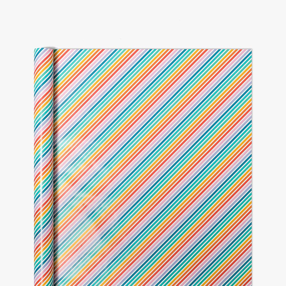 Gavepapir 10m Rainbow Stripe