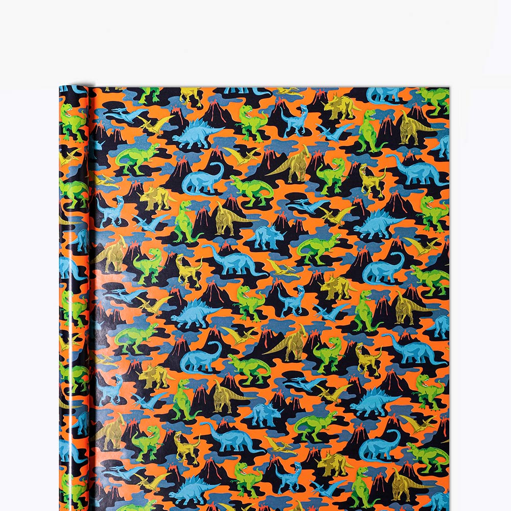 Gavepapir 5m Dinosaur Lava