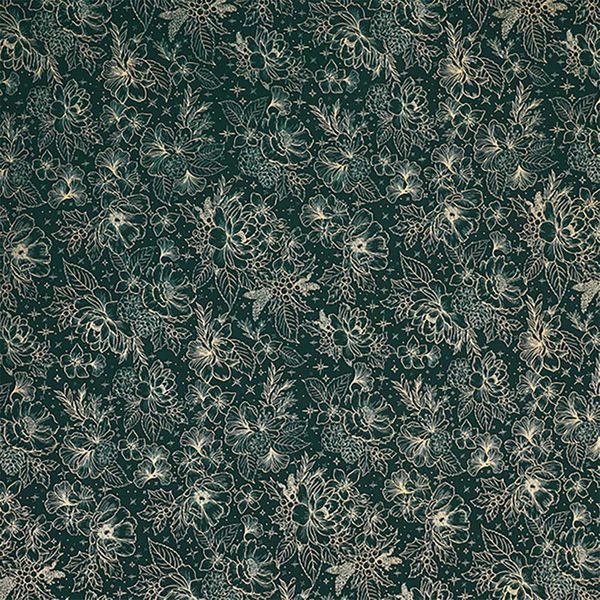 Gavepapir 3m Green Festive Floral