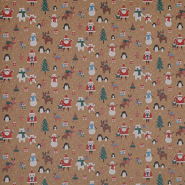 Gavepapir 5m Festive Pals Kraft
