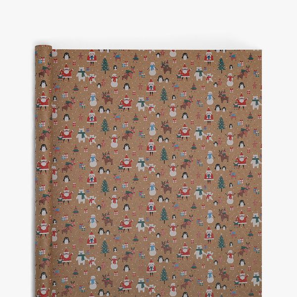 Gavepapir 5m Festive Pals Kraft