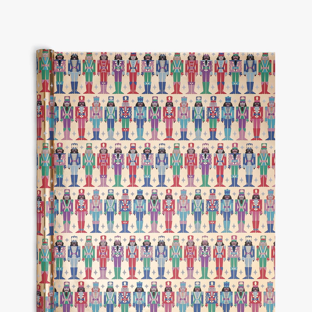 Gavepapir Jul 3m Nutcracker Brights