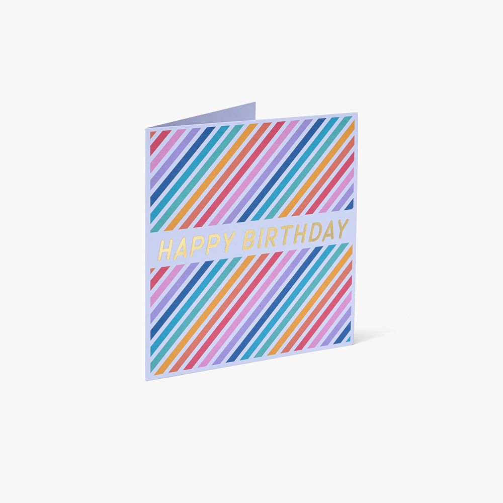 Kort Birthday Stripe