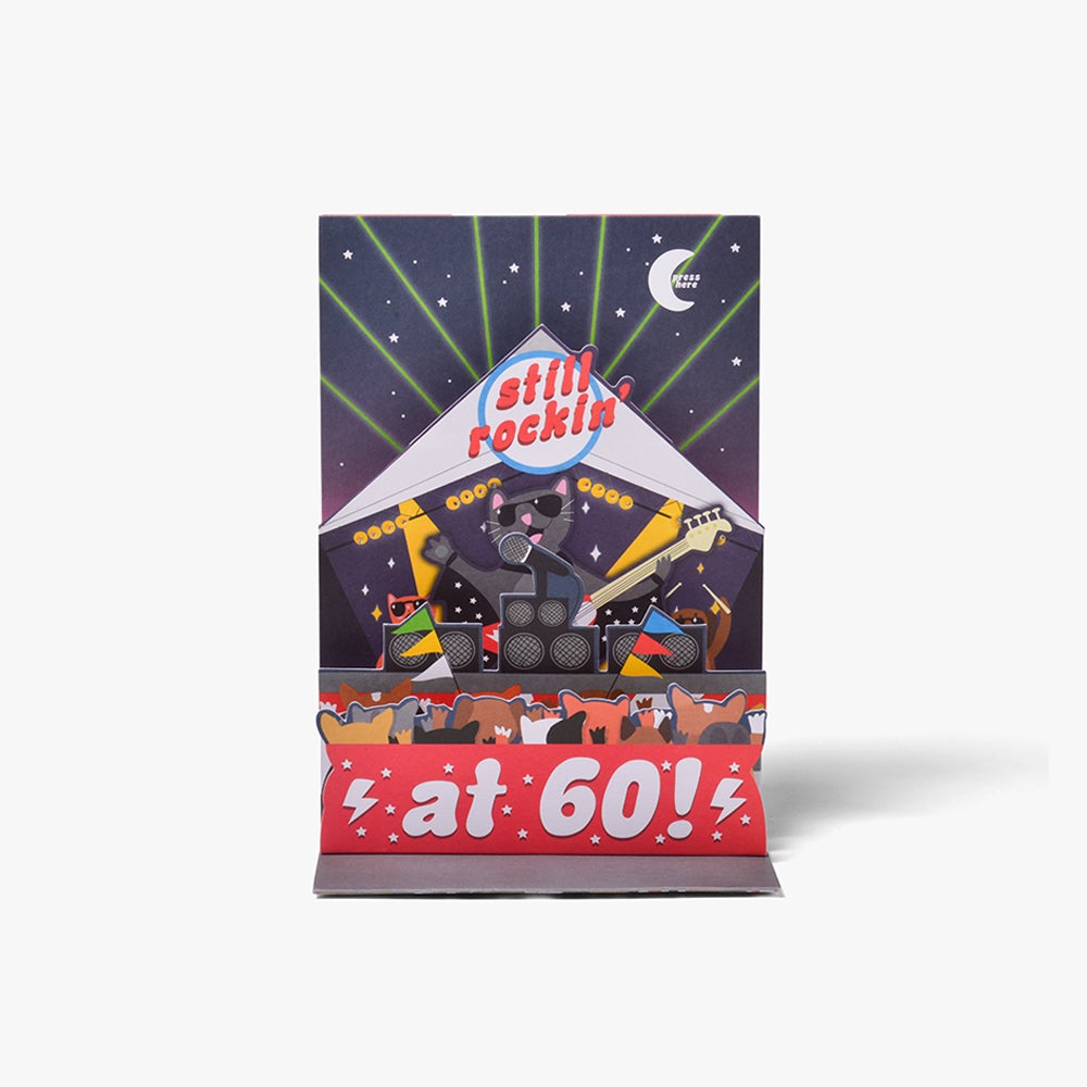 Lydkort 60th Rockin Cat