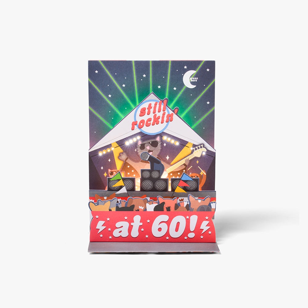 Lydkort 60th Rockin Cat