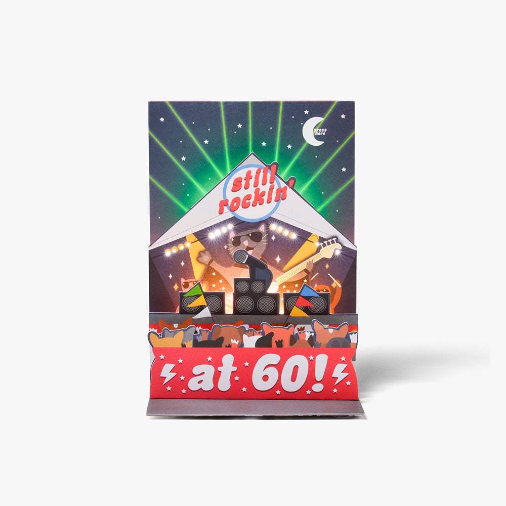 Lydkort 60th Rockin Cat