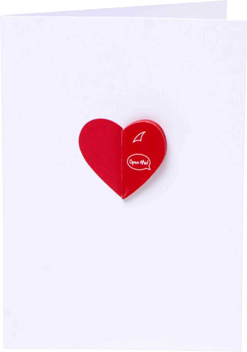 Kort Honeycomb red Heart