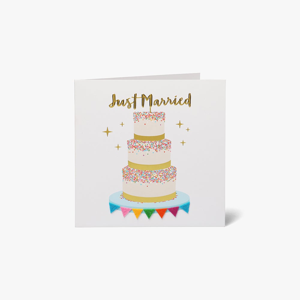 Kort Just Married Bright Cake