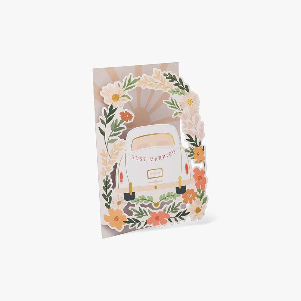 Kort Lasercut Wedding Car