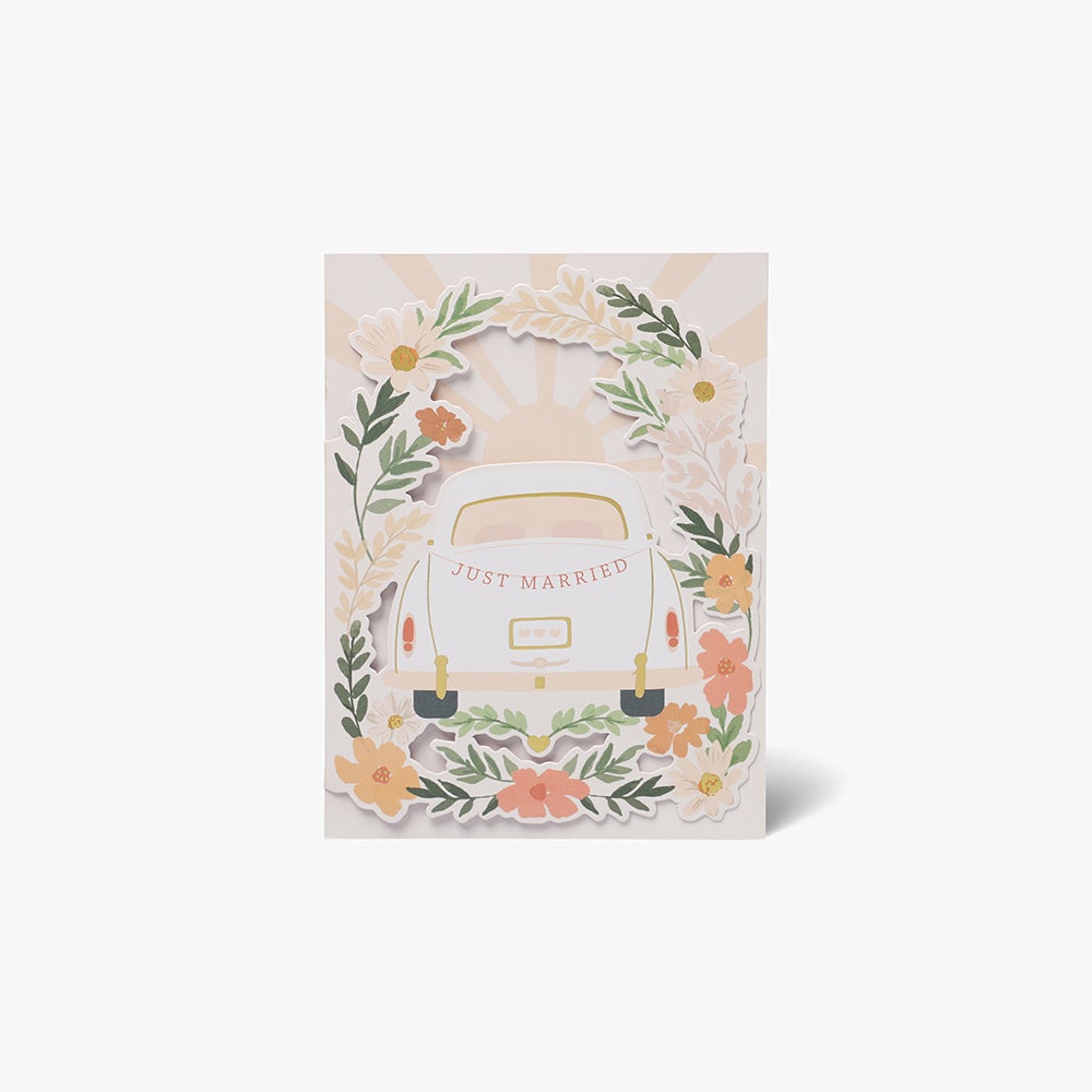 Kort Lasercut Wedding Car
