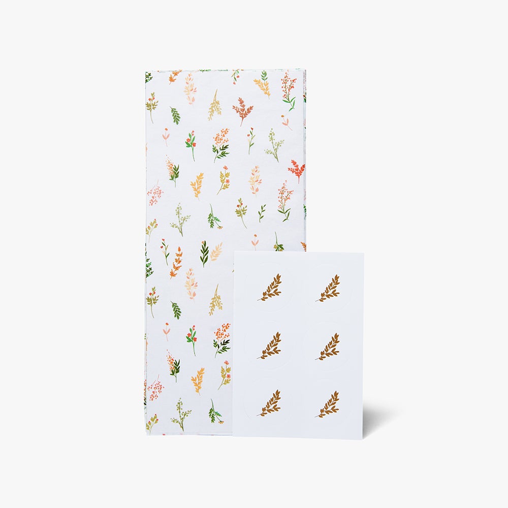Silkepapir Floral Sprigs 3pk M Stickers