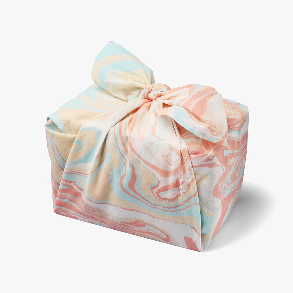 Pakkeark Tekstil Pink Marble 70x70cm