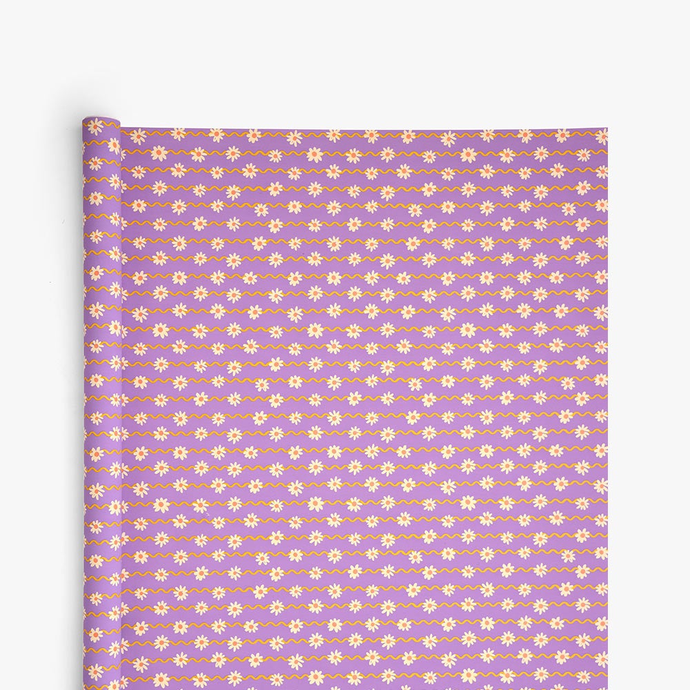 Gavepapir 3m Daisy Wave Lilac
