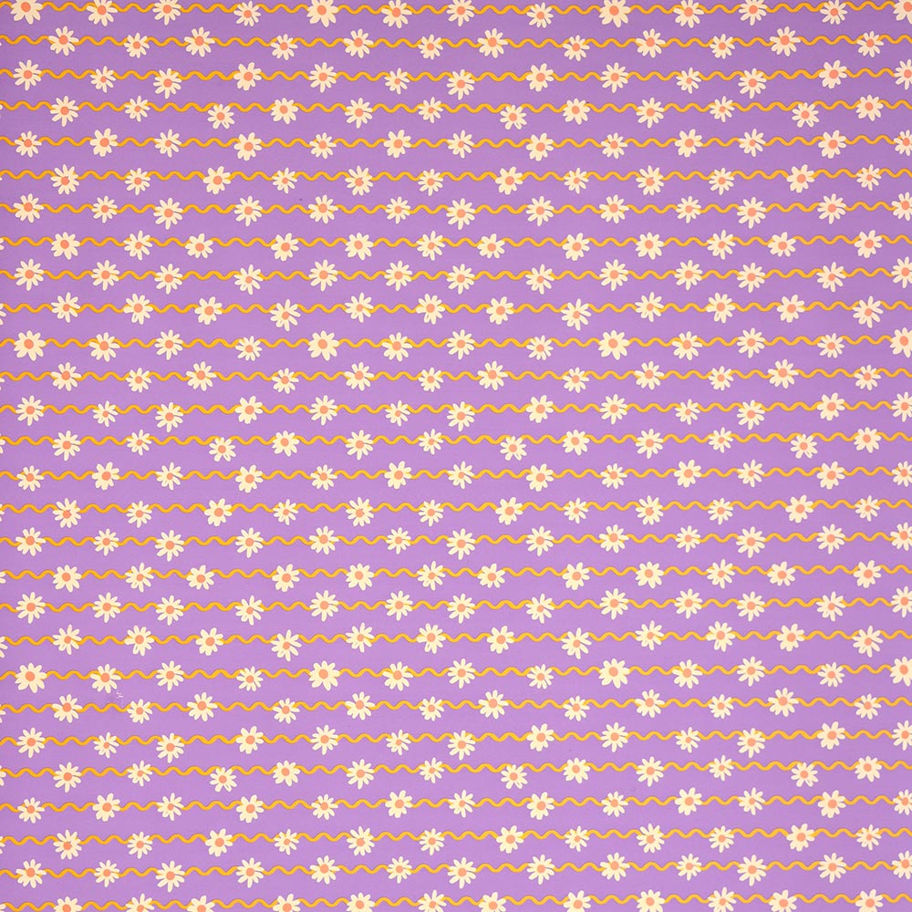 Gavepapir 3m Daisy Wave Lilac