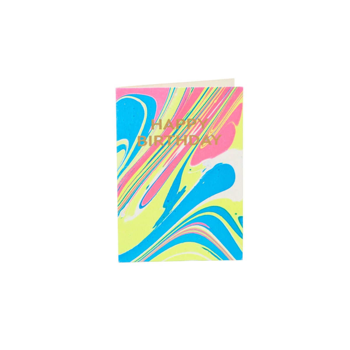 Kort Neon Marble Happy Birthday