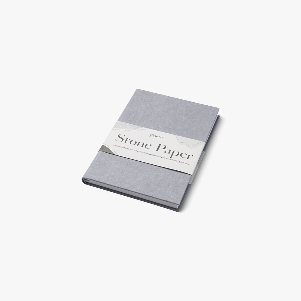 Notatbok Stone Linen A5 Grey