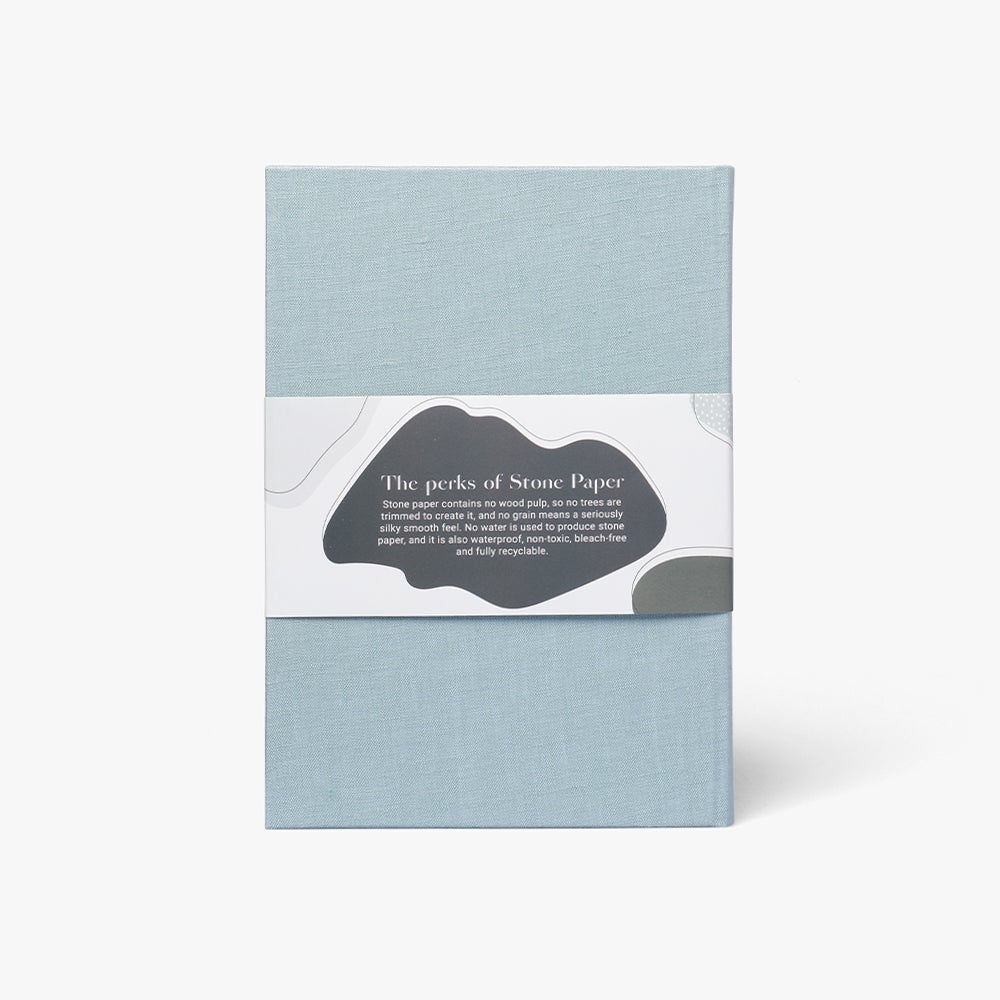 Notatbok Stone Linen A5 Blue