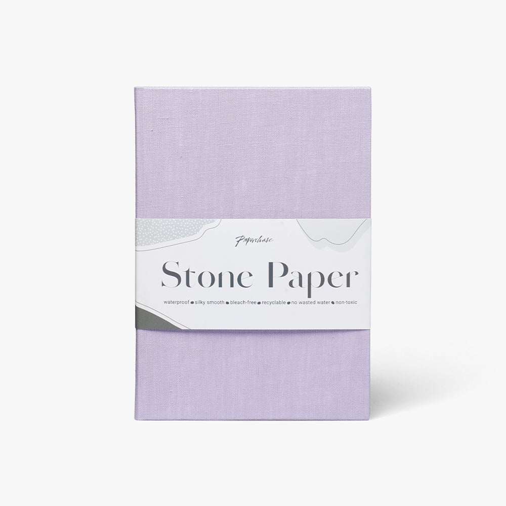 Notatbok Stone Linen A5 Lilac