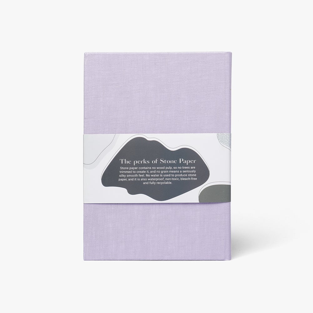 Notatbok Stone Linen A5 Lilac