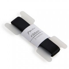 Silkebånd Satin Hank 030 Black