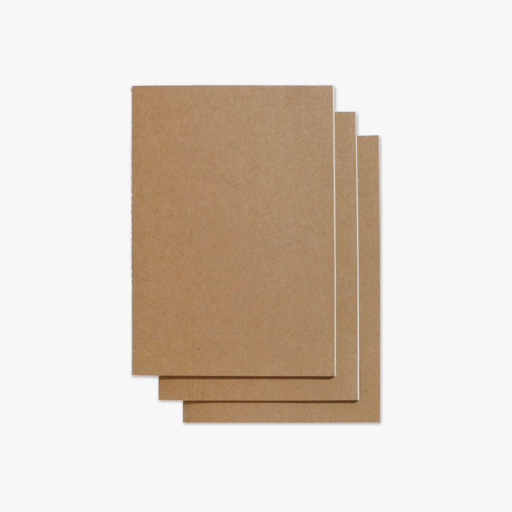 Notatbøker Kraft A5 Slim Ulinjert 3pk