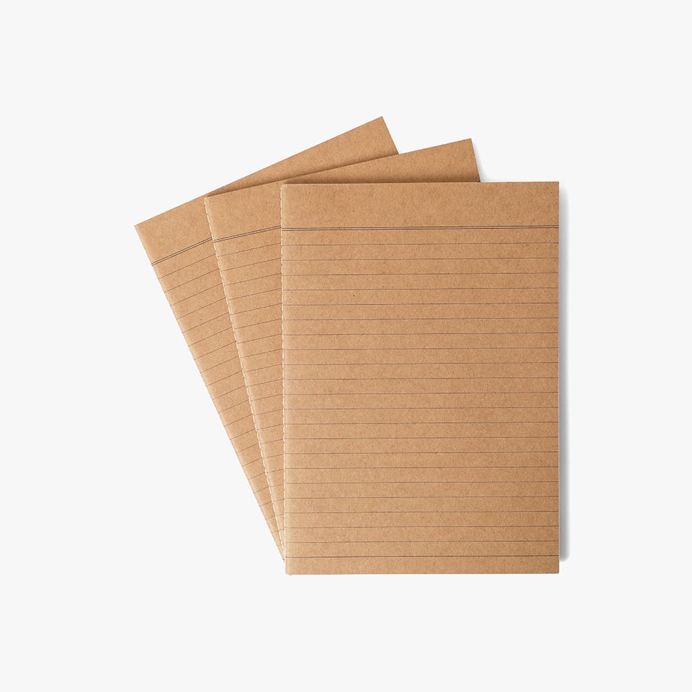 Notatbøker Kraft A5 Slim Linjert 3pk