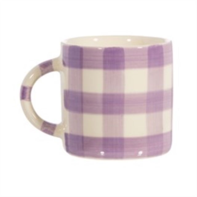 Gingham Mug Lilac