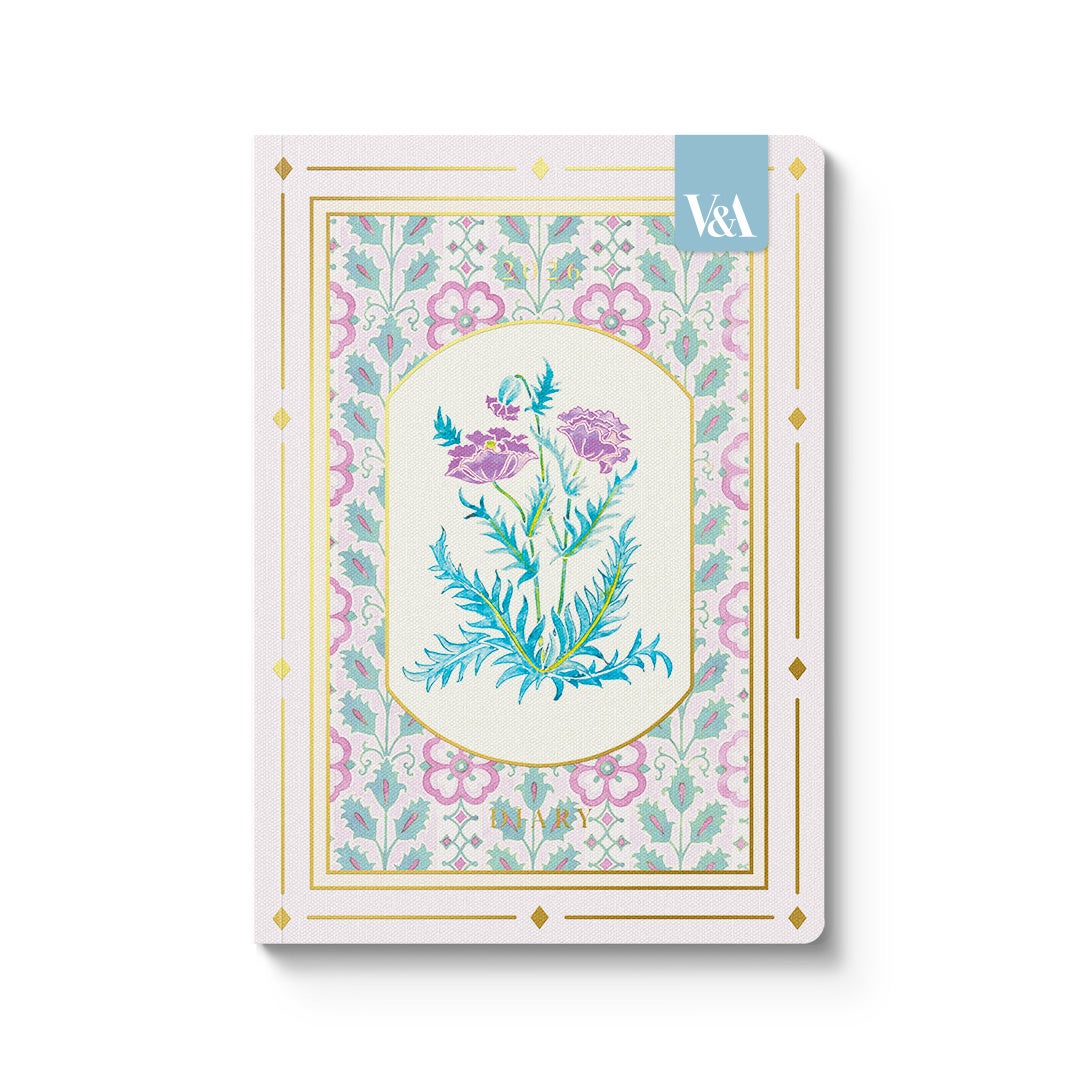 Daily Planner A5 Purple Poppies Udatert