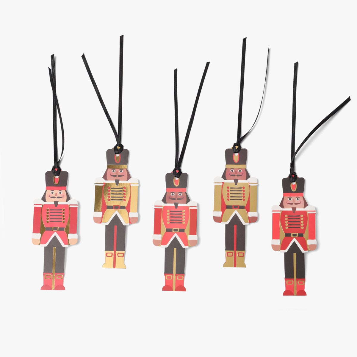 Gavemerkelapp Nutcrackers On Gold 5pk