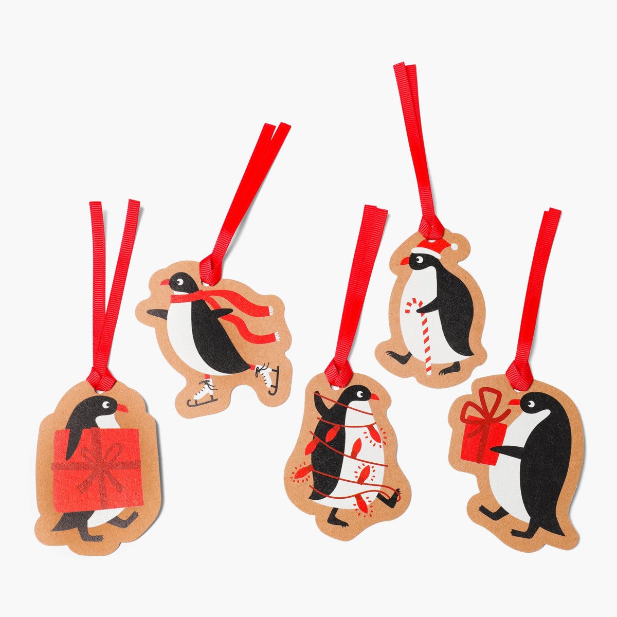 Gavemerkelapper Wrapped up Penguins 20pk