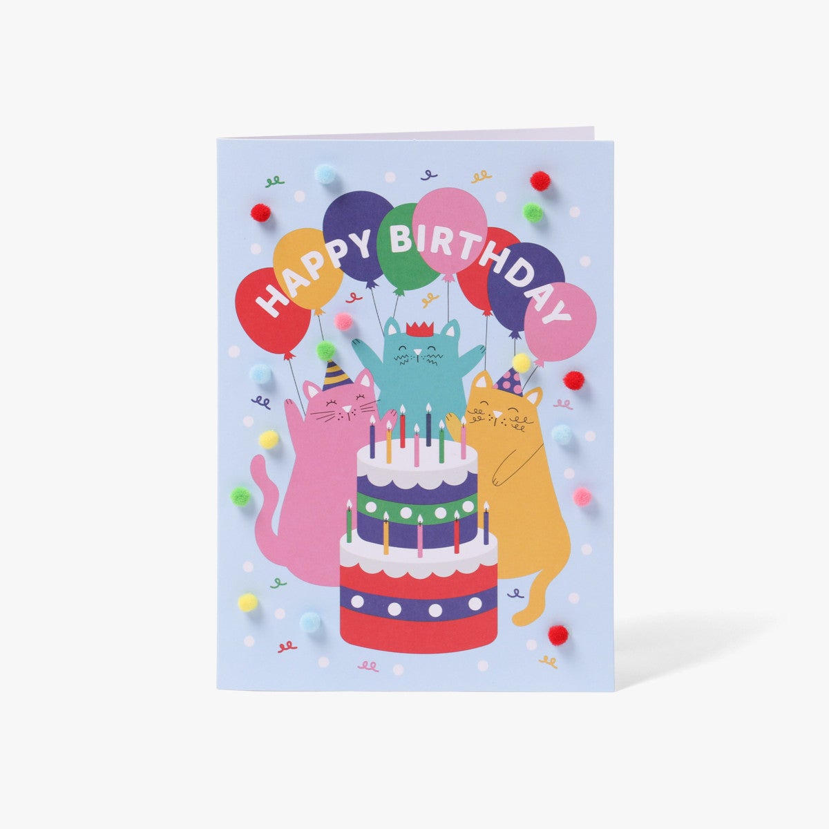 Kort Pom Pom Cat Party