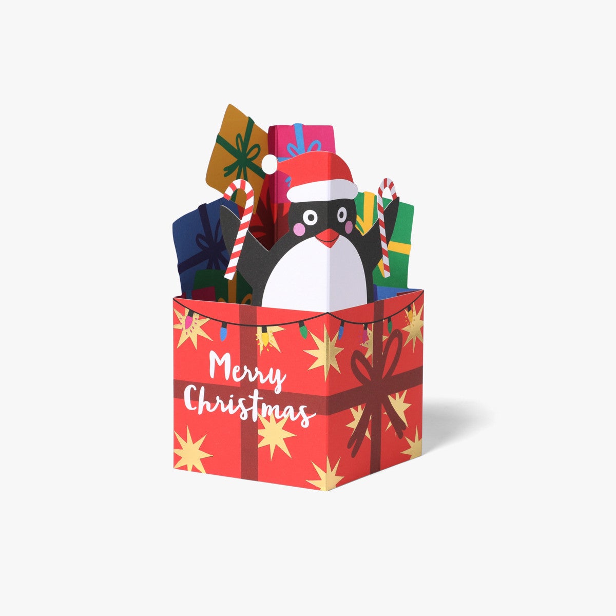 Julekort Pop-up Penguin