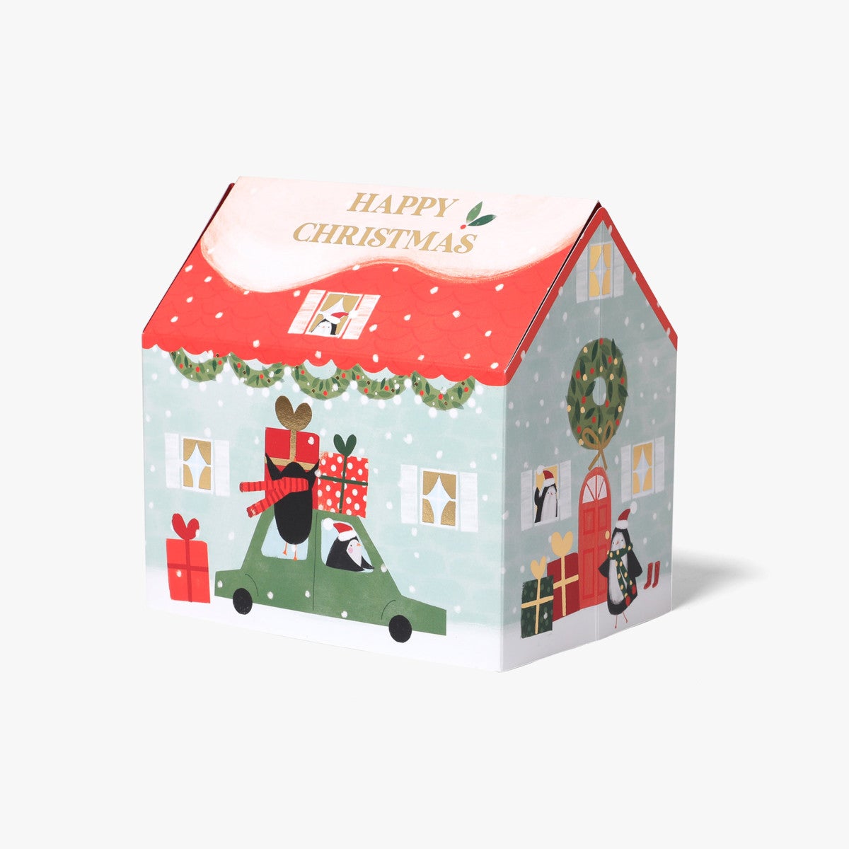 Julekort Pop Out House Penguins
