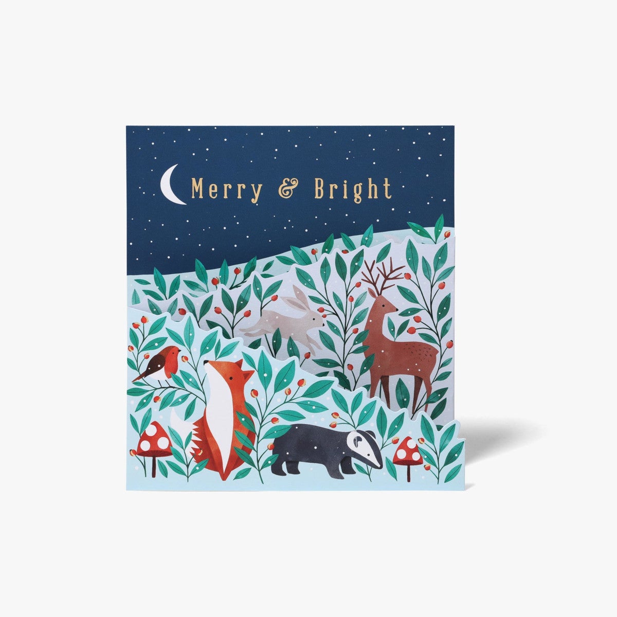 Julekort Merry And Bright Z Fold