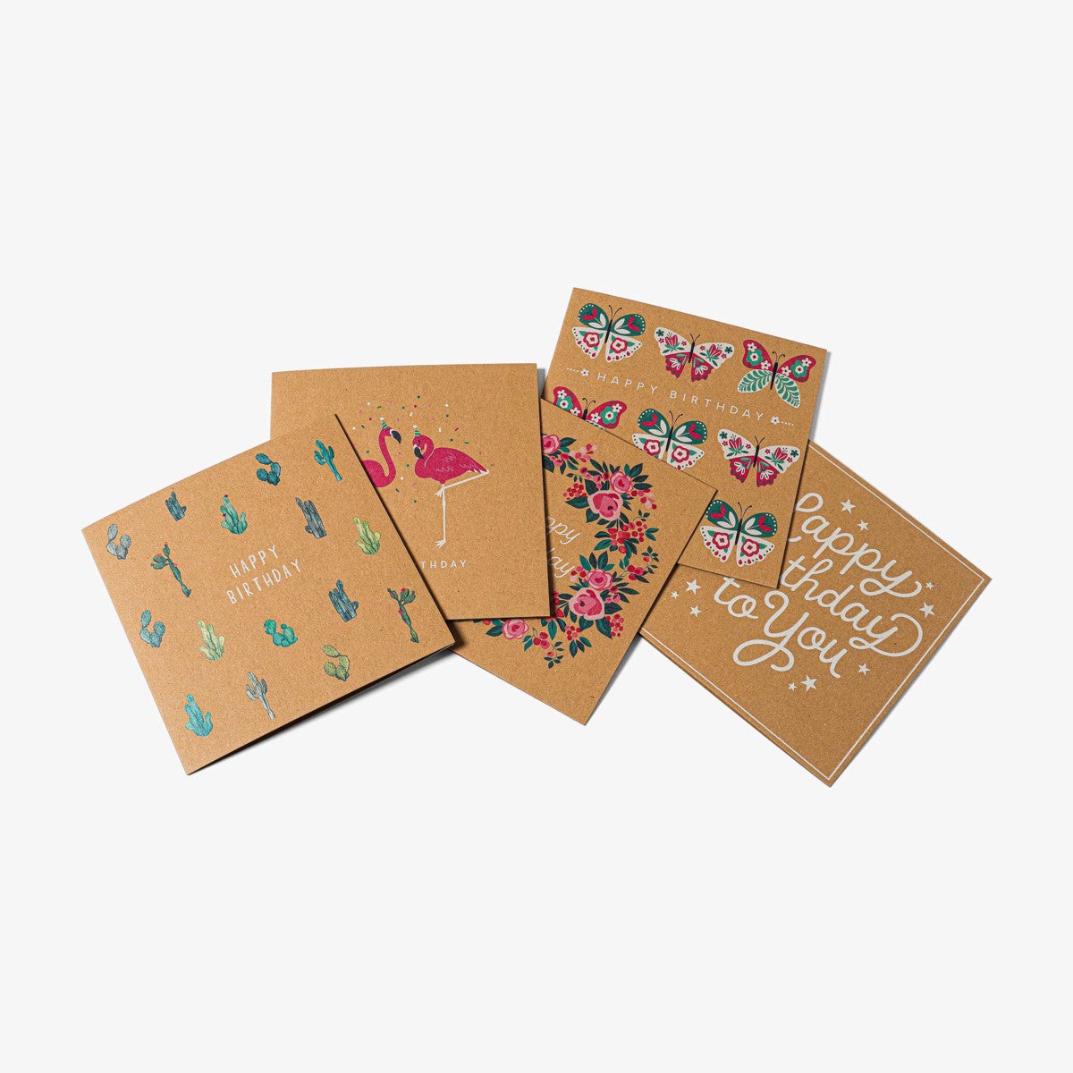 Kortpakke Elegant Birthday 5pk