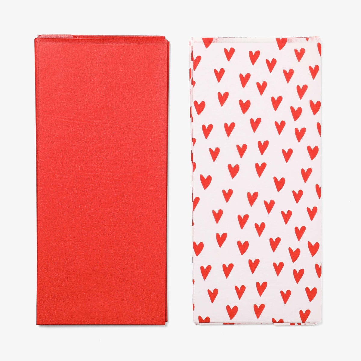 Silkepapir Red and Hearts m Stickers