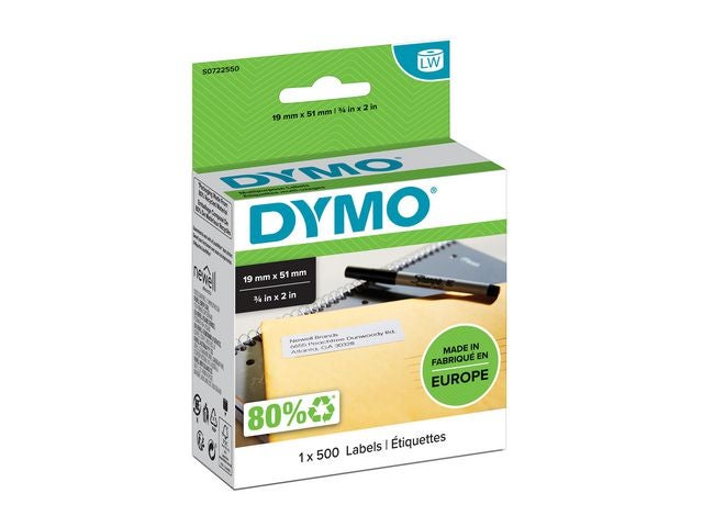 Etikett Dymo flerbruks 19x51mm(500)