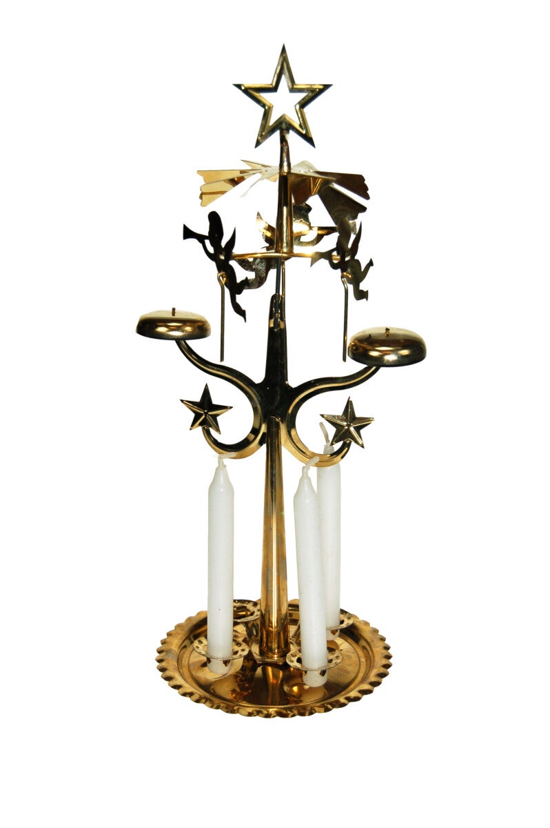 Englespill m 4 lys engel gull Inkl 4 lys