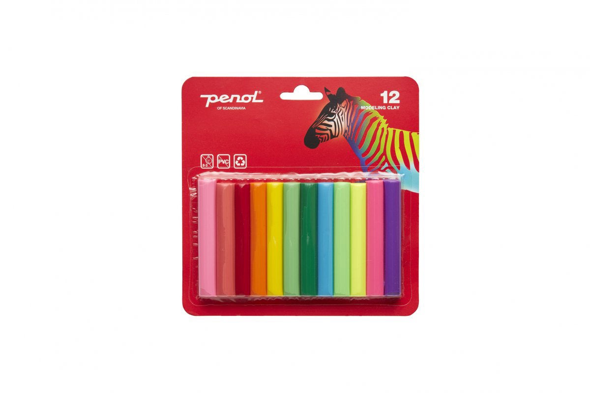 Modelleringsleire Penol 12 Farger