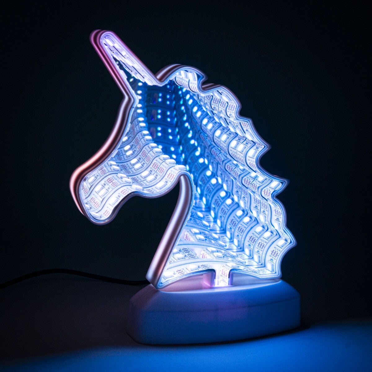 Unicorn Speil Lampe 19x15cm m/usb