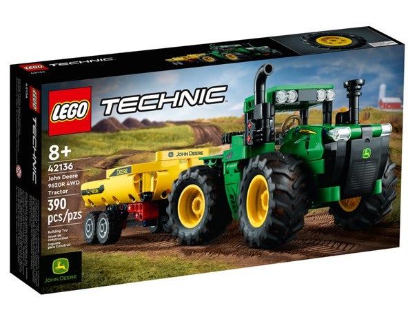 Lego JohnDeere 9620R-traktor m/firehjulstrek 42136