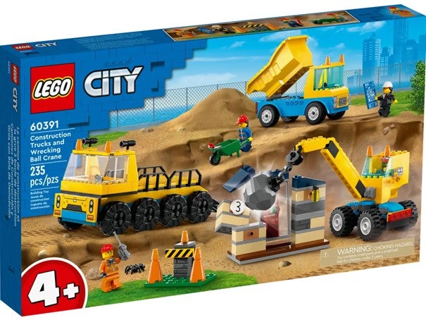 Lego Anleggsmaskiner & kran med rivningskule 60391