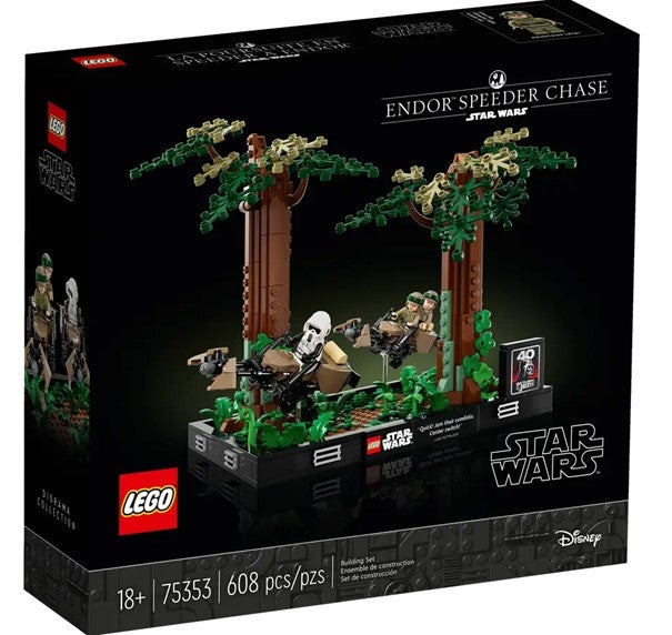 Lego Diorama med speederjakt på Endor 75353