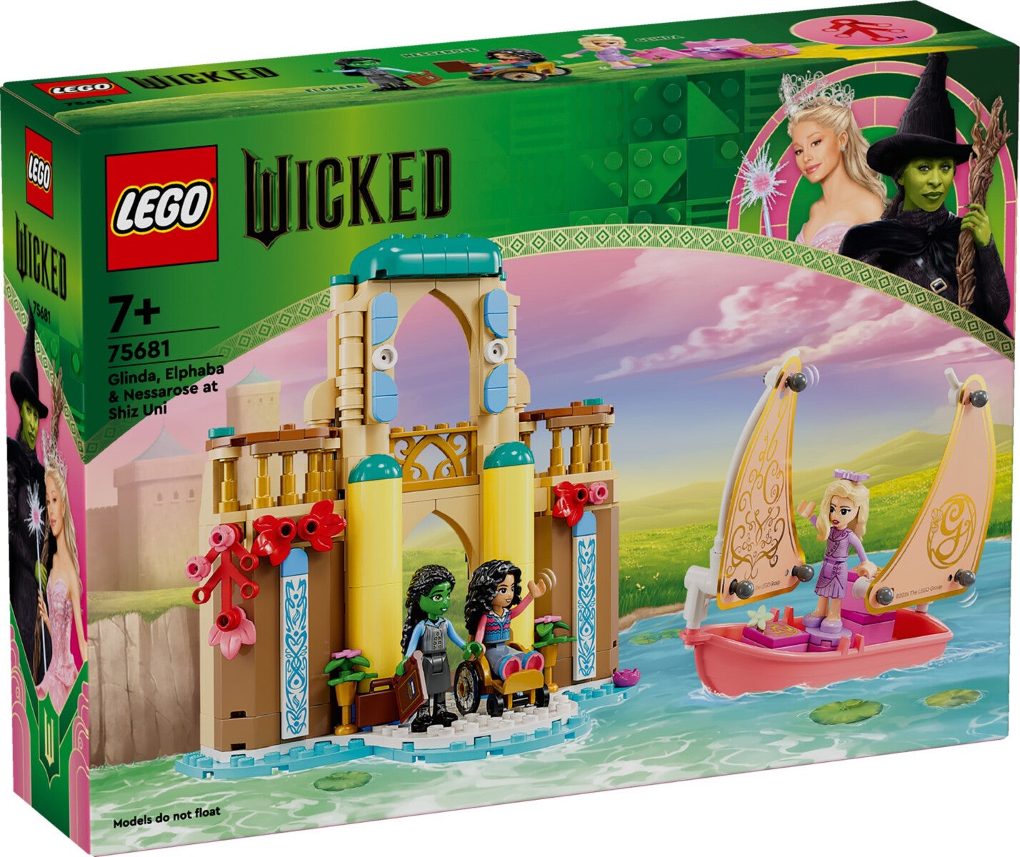 Lego Glinda Elphaba og Nessarose på Shiz Uni 75681