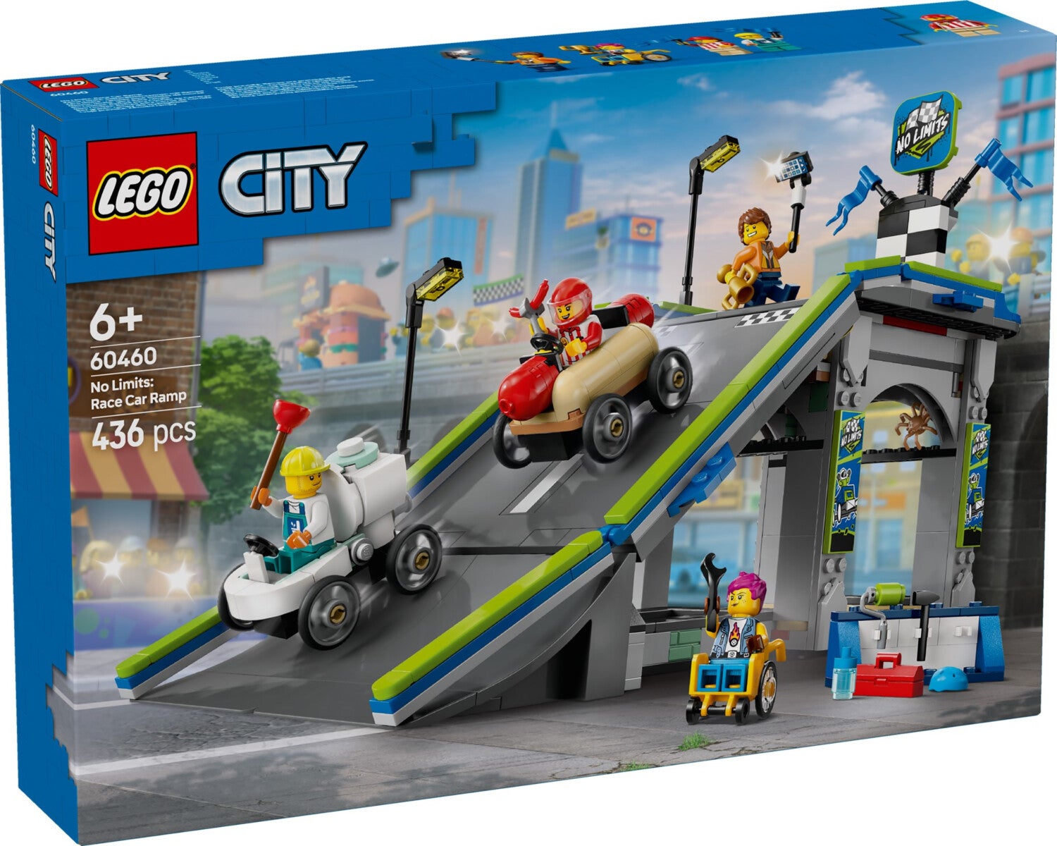 Lego Grenseløs action Racerbilbane med rampe 60460